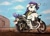 Size: 1052x760 | Tagged: safe, artist:jet-ann, rarity, pony, unicorn, motorcycle, solo, traditional art