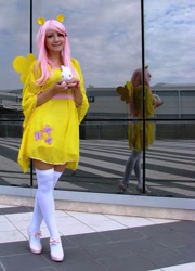 Size: 519x720 | Tagged: safe, artist:saru-cosplay, fluttershy, human, cosplay, irl, irl human, photo, solo