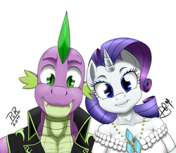 Size: 1280x1113 | Tagged: safe, artist:pabloracer, artist:pia-sama, rarity, spike, anthro, comic:rogue diamond, female, male, shipping, sparity, straight