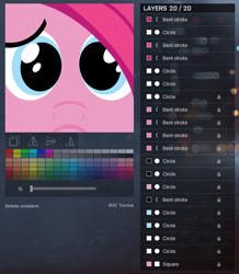 Size: 595x681 | Tagged: safe, pinkie pie, earth pony, pony, battlefield 4, battlelog, emblem, pinkamena diane pie