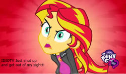 Size: 294x172 | Tagged: safe, edit, sunset shimmer, comic:a new change, equestria girls, angry, bad edit, fanfic, pregnant, pregnant edit