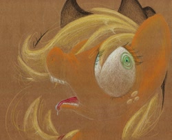 Size: 1004x820 | Tagged: safe, artist:getchanoodlewet, applejack, earth pony, pony, female, mare, solo, traditional art