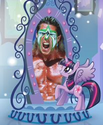 Size: 375x456 | Tagged: safe, derpibooru import, twilight sparkle, twilight sparkle (alicorn), alicorn, equestria girls, exploitable meme, magic mirror, magic mirror meme, meme, mirror, the ultimate warrior, wcw, wrestling