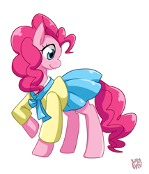 Size: 600x700 | Tagged: safe, artist:norang94, pinkie pie, earth pony, pony, clothes, hanbok, skirt, solo