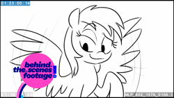 Size: 1280x720 | Tagged: safe, derpibooru import, screencap, rainbow dash, pegasus, pony, school daze, season 8, animatic, black and white, grayscale, monochrome, official, solo, youtube link