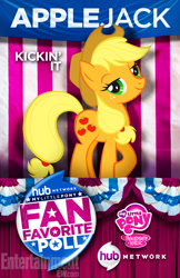 Size: 612x946 | Tagged: safe, applejack, earth pony, pony, promo, san diego comic con, solo, the hub