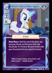 Size: 342x477 | Tagged: safe, rarity, pony, unicorn, canterlot nights, ccg, enterplay, mlp trading card game, solo