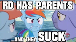 Size: 1280x720 | Tagged: safe, derpibooru import, bow hothoof, rainbow dash, windy whistles, pegasus, pony, parental glideance, background pony strikes again, downvote bait, op is a cuck, op is trying to start shit, op is wrong, telling lies