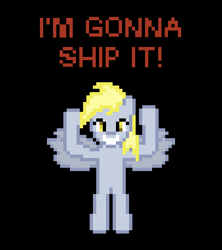 Size: 473x532 | Tagged: safe, artist:tineid, derpy hooves, pegasus, pony, crossover, female, mare, pixel art, solo, wreck-it ralph