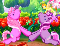 Size: 405x308 | Tagged: safe, screencap, pinkie pie, tiddlywink, tra-la-la, wysteria, zipzee, earth pony, pony, g3, the princess promenade, out of context