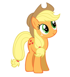 Size: 3000x3300 | Tagged: safe, artist:zee66, applejack, earth pony, pony, death stare, looking up, simple background, solo, staring ponies, transparent background, vector