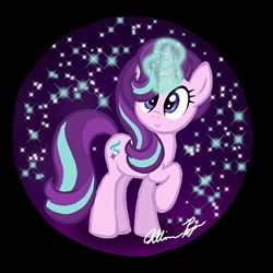 Size: 591x591 | Tagged: safe, artist:robots-art, starlight glimmer, pony, unicorn, cute, glimmerbetes, glowing horn, icon, solo