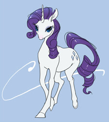 Size: 600x670 | Tagged: safe, artist:pasikon, rarity, pony, unicorn, female, horn, mare, solo, white coat