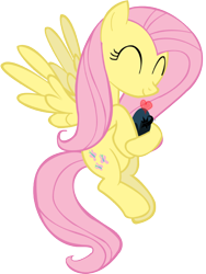 Size: 750x1000 | Tagged: safe, artist:uni-pon, fluttershy, pegasus, pony, princess twilight sparkle (episode), season 4, black vine, hug, plunder seeds, tumblr