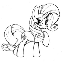 Size: 898x884 | Tagged: safe, artist:trippiehippie, rarity, pony, unicorn, female, horn, mare, monochrome, simple background, solo, white background