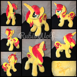 Size: 1600x1600 | Tagged: safe, artist:rubiowolf, sunset shimmer, pony, unicorn, female, irl, mare, photo, plushie, solo