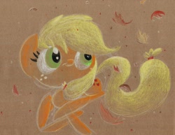 Size: 1145x883 | Tagged: safe, artist:getchanoodlewet, applejack, earth pony, pony, female, mare, solo, traditional art