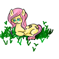 Size: 1500x1500 | Tagged: safe, artist:sadyuri, fluttershy, butterfly, pegasus, pony, female, mare, solo