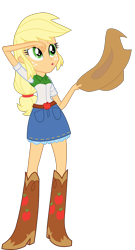 Size: 1228x2270 | Tagged: safe, applejack, equestria girls, dash for the crown, equestris girls prototype, game, simple background, solo