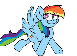 Size: 1100x800 | Tagged: safe, artist:tranzmuteproductions, derpibooru import, rainbow dash, pegasus, pony, female, mare, simple background, solo, transparent background