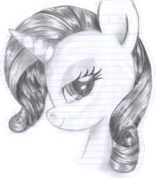 Size: 839x952 | Tagged: safe, artist:jennylince, rarity, pony, unicorn, female, horn, mare, solo, white coat