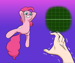 Size: 1024x865 | Tagged: safe, artist:doublewbrothers, pinkie pie, earth pony, human, pony, female, mare, pink coat, pink mane