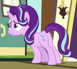 Size: 337x300 | Tagged: safe, screencap, starlight glimmer, pony, unicorn, uncommon bond, cropped, female, leaning, mare, plot, solo