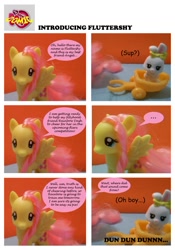 Size: 854x1219 | Tagged: safe, artist:drpain, angel bunny, fluttershy, pegasus, pony, comic strip, toy