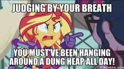 Size: 600x337 | Tagged: safe, screencap, sci-twi, sunset shimmer, twilight sparkle, equestria girls, friendship games, a bug's life, angry, exploitable meme, image macro, meme, sunset yells at twilight