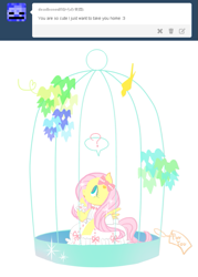 Size: 479x668 | Tagged: safe, fluttershy, pegasus, pony, cage, kidnapped, lolitashy, solo, tumblr