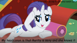 Size: 1280x720 | Tagged: safe, edit, edited screencap, screencap, rarity, pony, unicorn, lesson zero, diverse-mlp-headcanons, draw me like one of your french girls, fainting couch, fake, female, headcanon, lmfao, parody, pose, solo