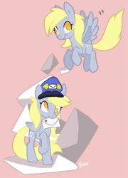 Size: 590x819 | Tagged: safe, artist:kiguren, derpy hooves, pegasus, pony, female, mail, mailpony, mare, solo