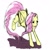 Size: 648x648 | Tagged: safe, artist:thepocketfay, fluttershy, pegasus, pony, female, mare, pink mane, solo, yellow coat