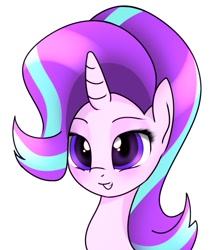 Size: 709x832 | Tagged: safe, artist:fotasy, starlight glimmer, pony, unicorn, eyelashes, female, horn, mare, simple background, smiling, solo, white background