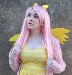 Size: 3012x3130 | Tagged: safe, artist:lochlan o'neil, fluttershy, human, cosplay, irl, irl human, photo, solo