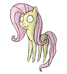 Size: 513x571 | Tagged: safe, artist:wave-realm, fluttershy, pegasus, pony, creepy, crossover, solo, style emulation, tim burton