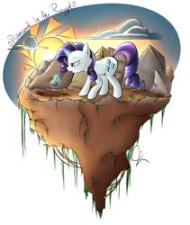 Size: 1024x1213 | Tagged: safe, artist:superjewishgoat, rarity, pony, unicorn, dirt cube, gem, magic, partial background, solo, telekinesis