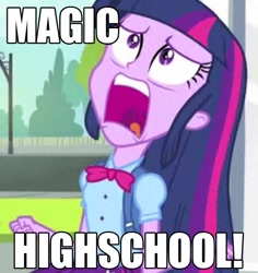 Size: 716x758 | Tagged: safe, derpibooru import, edit, edited screencap, screencap, twilight sparkle, equestria girls, equestria girls (movie), cropped, exploitable meme, solo, twiscream