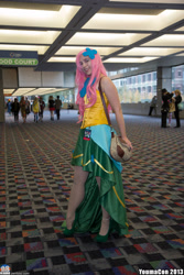 Size: 1365x2048 | Tagged: artist needed, safe, fluttershy, human, clothes, convention, cosplay, dress, gala dress, irl, irl human, photo, youmacon, youmacon 2013