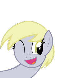 Size: 2200x2342 | Tagged: safe, artist:kuren247, derpy hooves, pegasus, pony, female, mare, simple background, solo, transparent background, vector, wink