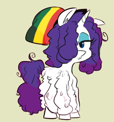 Size: 800x855 | Tagged: safe, artist:herny, rarity, pony, unicorn, bridle gossip, hairity, rasta, solo