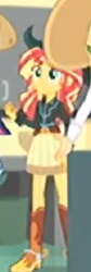 Size: 264x783 | Tagged: safe, screencap, applejack, sci-twi, sunset shimmer, twilight sparkle, dance magic, equestria girls, spoiler:eqg specials, boots, clothes, cowboy hat, cowgirl, cropped, female, hat, skirt, solo focus