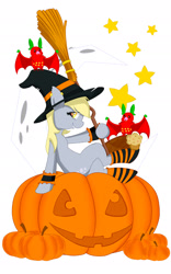 Size: 1200x1920 | Tagged: safe, artist:saddnesspony, derpy hooves, pegasus, pony, female, halloween, halloween poster, mare, wingless