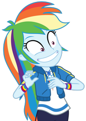 Size: 2131x2997 | Tagged: safe, artist:sketchmcreations, derpibooru import, rainbow dash, better together, constructive criticism, constructive criticism: rainbow dash, equestria girls, faic, grin, nervous, nervous grin, rainbow dash is best facemaker, simple background, smiling, transparent background, vector