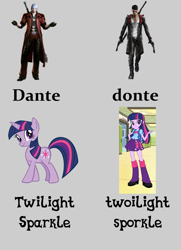 Size: 578x800 | Tagged: safe, derpibooru import, twilight sparkle, twilight sparkle (alicorn), alicorn, equestria girls, cardboard twilight, comparison, dante (devil may cry), devil may cry, devil may cry 4, dmc, eqg promo pose set, stock vector, twilight sporkle, twoiloight spahkle, twolight