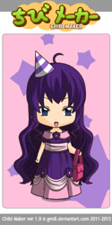 Size: 250x500 | Tagged: safe, artist:turbotowns, rarity, human, chibi, chibimaker, humanized, solo