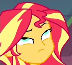 Size: 296x266 | Tagged: safe, screencap, sunset shimmer, equestria girls, legend of everfree, cropped, faic, solo