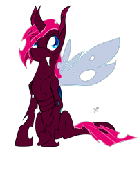 Size: 3543x4400 | Tagged: safe, artist:php37, bubble berry, pinkie pie, changeling, earth pony, pony, absurd resolution, changelingified, pink changeling, rule 63, solo