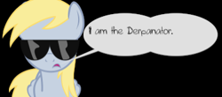 Size: 375x165 | Tagged: safe, derpy hooves, pegasus, pony, female, glasses, looking at you, mare, solo
