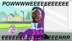 Size: 648x369 | Tagged: safe, derpibooru import, edit, edited screencap, screencap, spike, twilight sparkle, dog, equestria girls, equestria girls (movie), caption, exploitable meme, meme, old spice, old spice guy, spike the dog, terry crews, twiscream